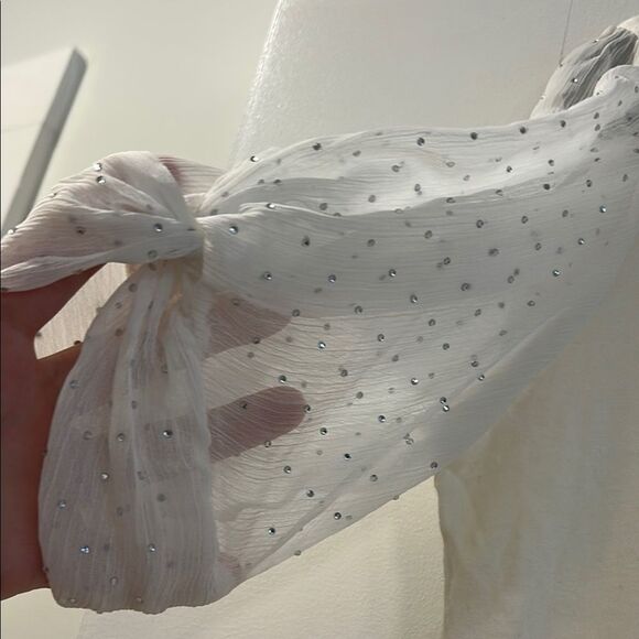 Generation Love Cream Puff Sleeve Blouse, Size Medium - Picture 3 of 10